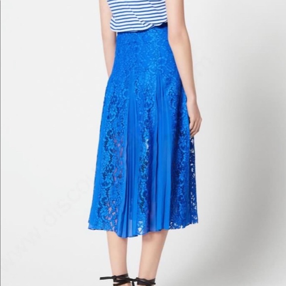 Sandro Paris | Pleated Lace Skirt - Picture 8 of 9